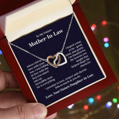 Interlocking Hearts Necklace - For Future Mother-in-Law