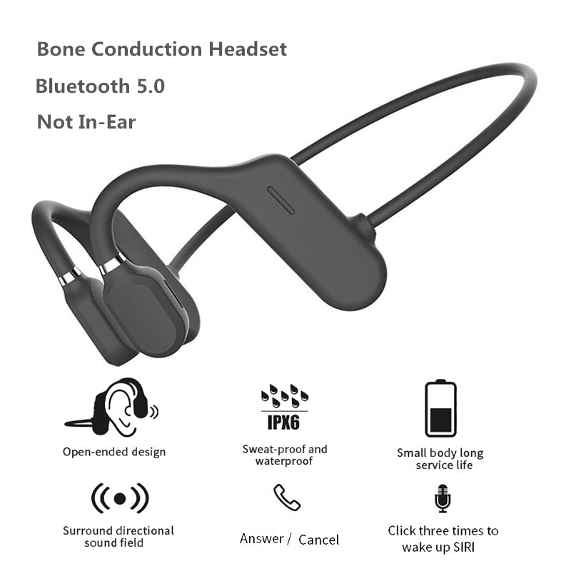 Bone Conduction Waterproof Bluetooth Headphones